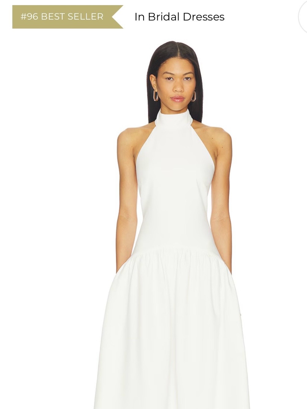 Elliatt Revolve White Strapless Halter Maxi Dress